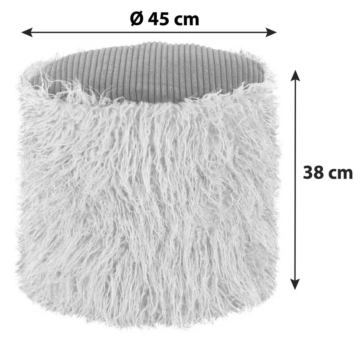 TABURETKA „PUFF“, 45/38/45 cm - béžová, Basics, plast (45/38/45cm) - Livetastic