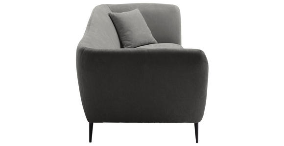 RÉCAMIERE Anthrazit Chenille Zierkissen, Rücken echt  - Anthrazit/Schwarz, KONVENTIONELL, Textil/Metall (224/70/97cm) - Hom`in