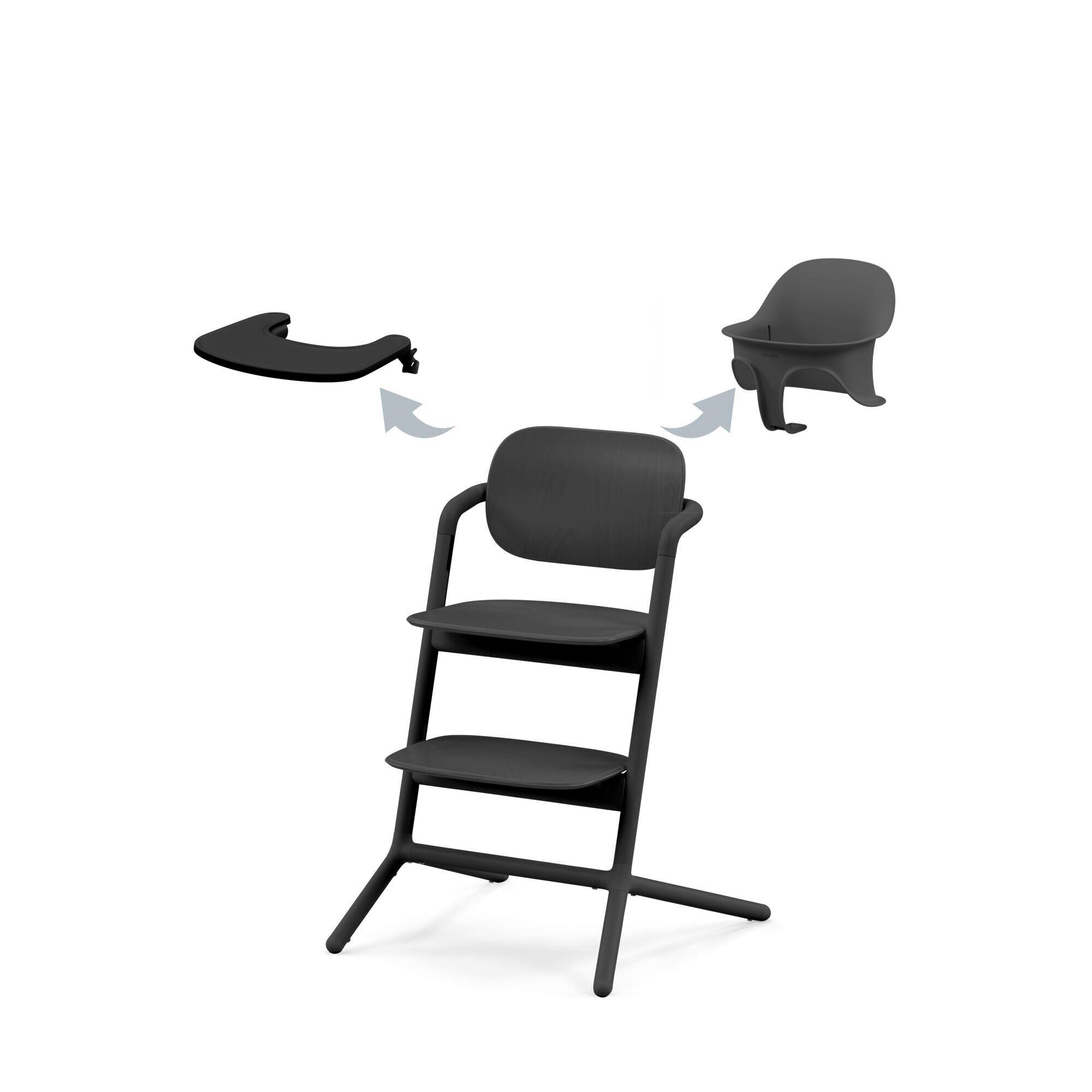 cybex Gold Hochstuhl Lemo 3 in 1 Set Schwarz 54.5x81.5x56 cm
