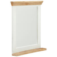 SPIEGEL 80/80/5 cm    in  - Naturfarben/Weiß, LIFESTYLE, Glas/Holz (80/80/5cm) - MID.YOU