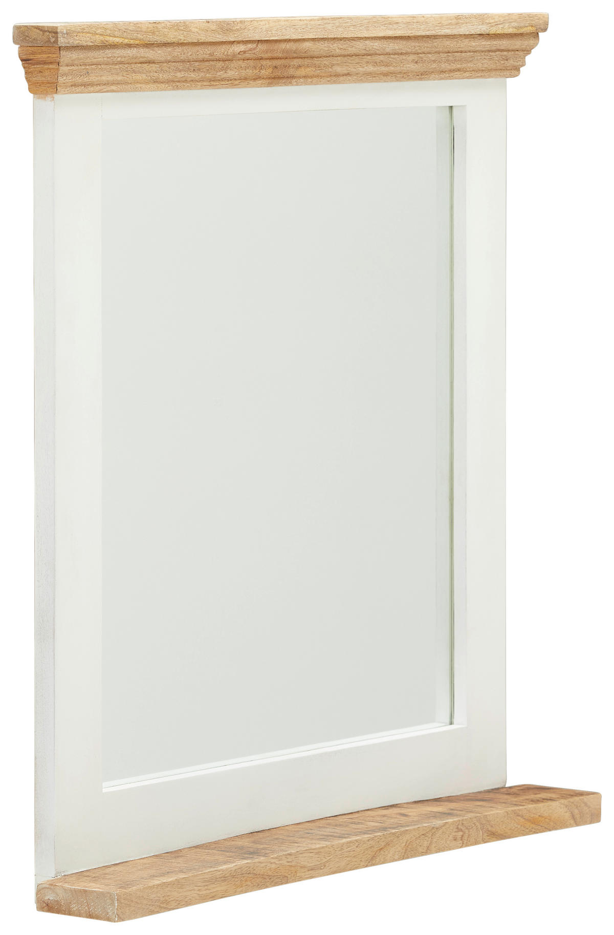 SPIEGEL 80/80/5 cm    in  - Naturfarben/Weiß, LIFESTYLE, Glas/Holz (80/80/5cm) - MID.YOU