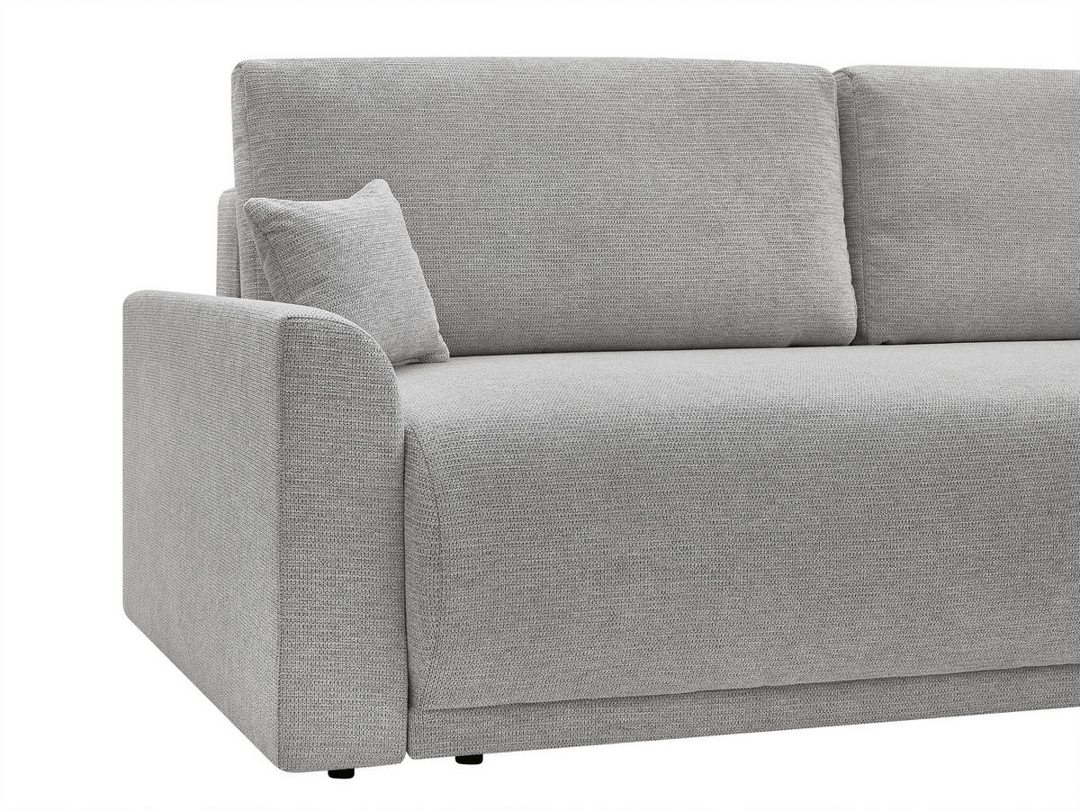 SCHLAFSOFA KIMMY Struktur Hellgrau  inkl. Zierkissen, Rückenkissen, Bettkasten  - Hellgrau/Schwarz, Design, Kunststoff/Textil (234/90/103cm) - P & B
