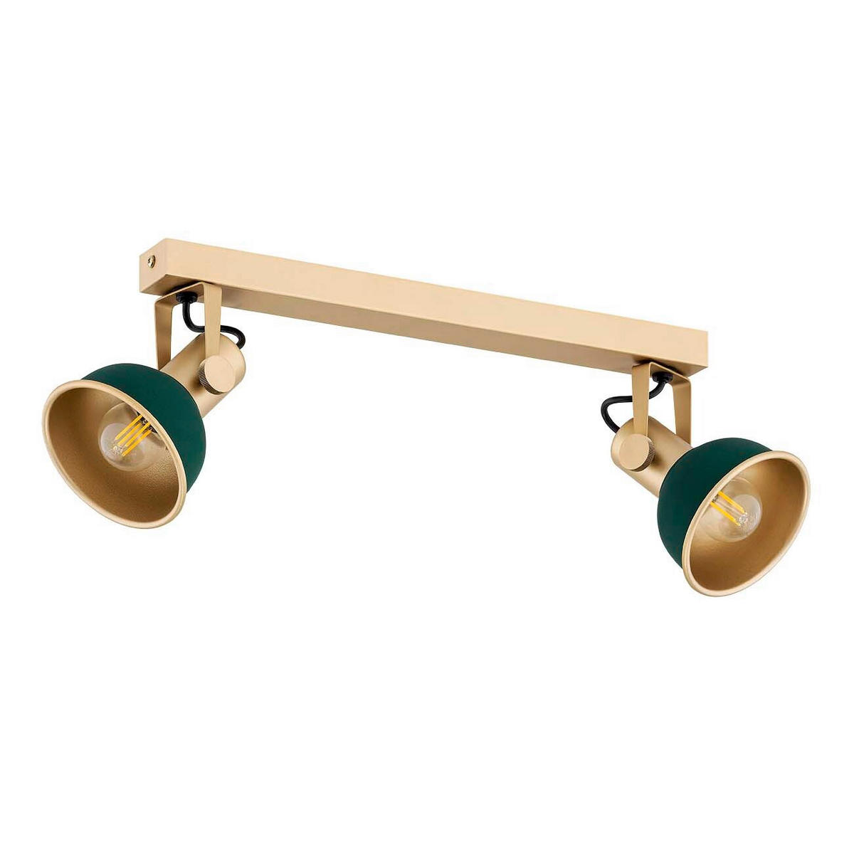 DECKENLEUCHTE Argon Lenora 19,5/14/54 cm   - Goldfarben/Grün, KONVENTIONELL, Metall (19,5/14/54cm)