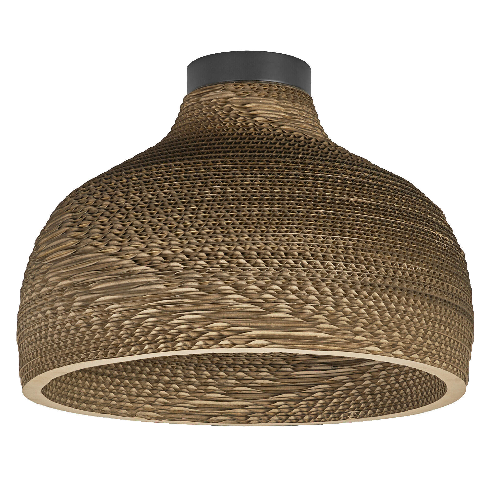 DECKENLEUCHTE  36/27.5 cm    - Braun, Natur, Karton/Metall (36/27.5cm) - Osram