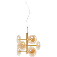 HÄNGELEUCHTE Headlight 53/155/53 cm   - Goldfarben/Schwarz, MODERN, Glas/Metall (53/155/53cm) - Kare-Design