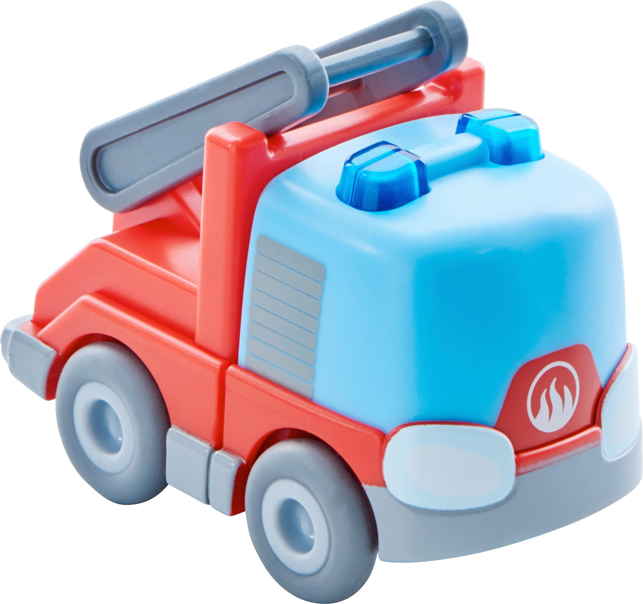 Haba Feuerwehr-Leiterwagen Kullerbü Rot, Hellgrau, Hellblau 9.5x7.8x7.5 cm