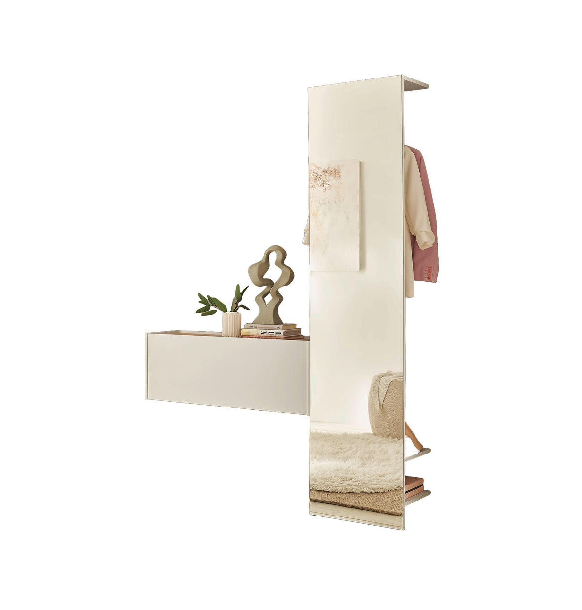 GARDEROBE 2-teilig  in 150/200/30 cm  - Eiche Wotan/Weiß, Design, Holzwerkstoff (150/200/30cm) - Modante