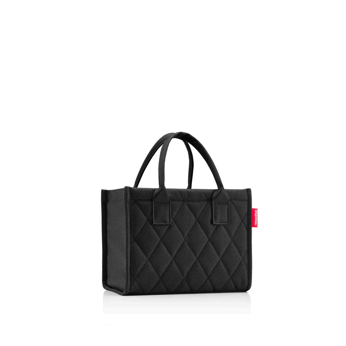 EINKAUFSTASCHE Daily shopper XS rhombus black  - Schwarz, Basics, Textil (27/21/14cm) - Reisenthel