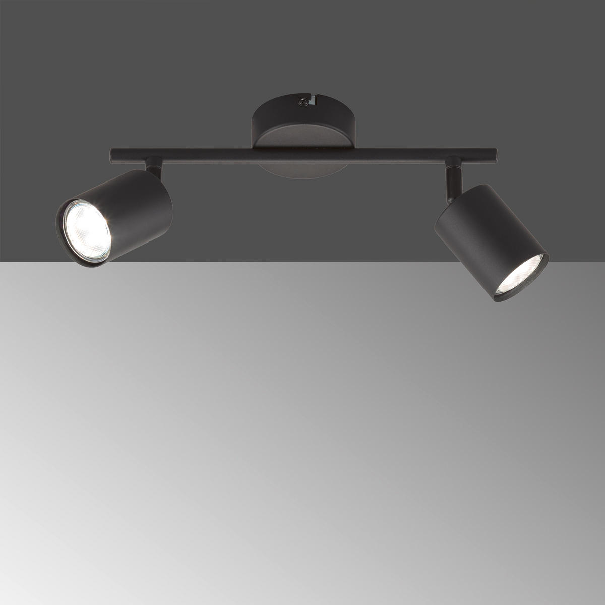 LED-DECKENLEUCHTE Vano 30/8/12 cm   - Schwarz, Basics, Metall (30/8/12cm) - Fischer & Honsel