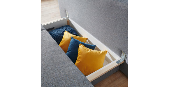 SCHLAFSOFA  in Webstoff Dunkelblau  - Naturfarben/Dunkelblau, KONVENTIONELL, Holz/Textil (203/95/96cm) - Venda