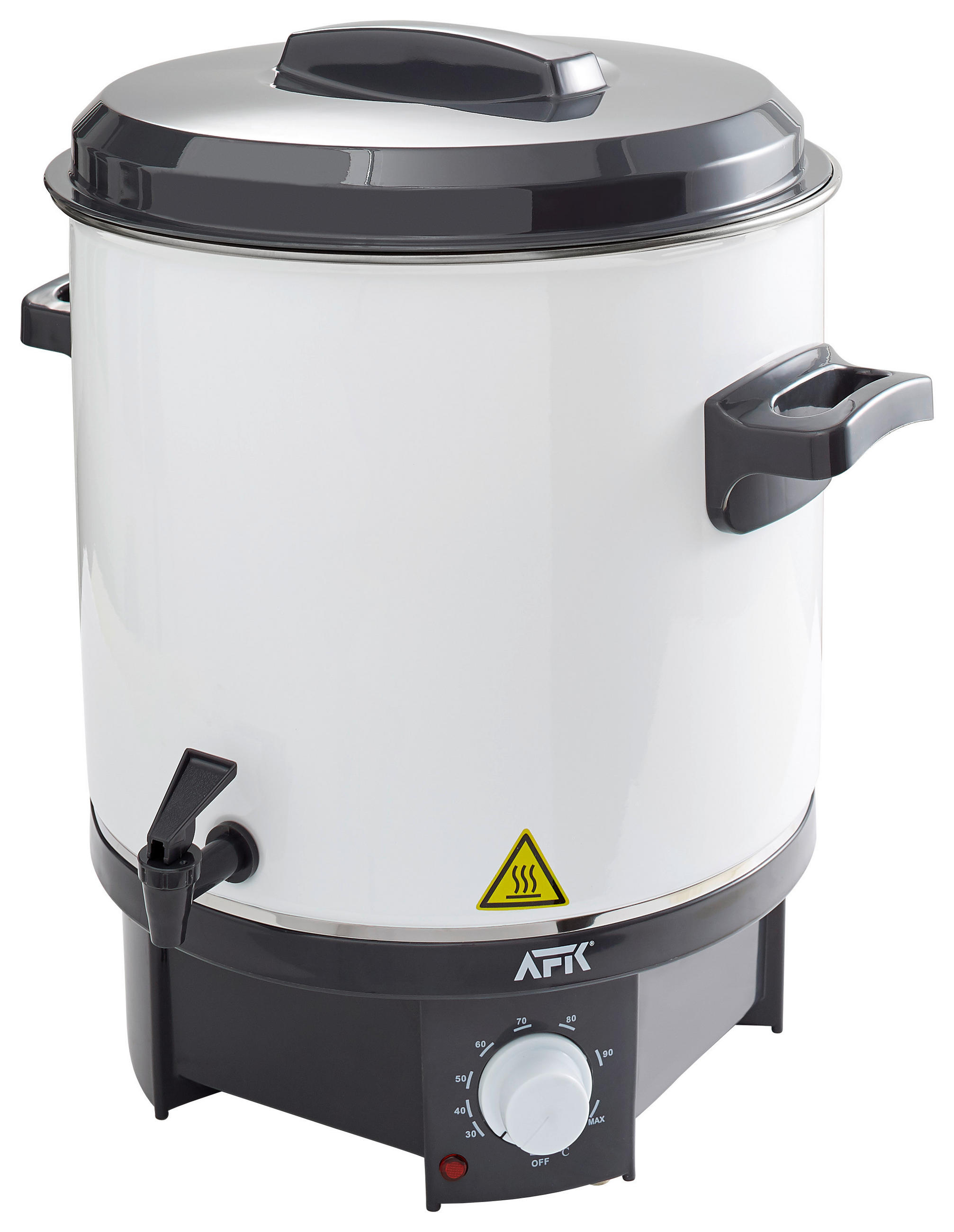 EINKOCHAUTOMAT - Schwarz/Weiß, KONVENTIONELL, Metall (40/40/36cm) - Atrigo