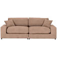 BIGSOFA Struktur, Bouclé Rotbraun  - Rotbraun/Greige, MODERN, Kunststoff/Textil (240/76/125cm) - Landscape