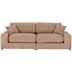 BIGSOFA Struktur, Bouclé Rotbraun  - Rotbraun/Greige, MODERN, Kunststoff/Textil (240/76/125cm) - Landscape