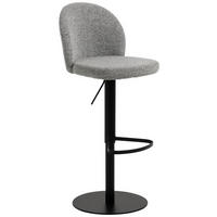 BARHOCKER in Textil Grau  - Schwarz/Grau, Trend, Textil/Metall (44/109/50cm) - MID.YOU