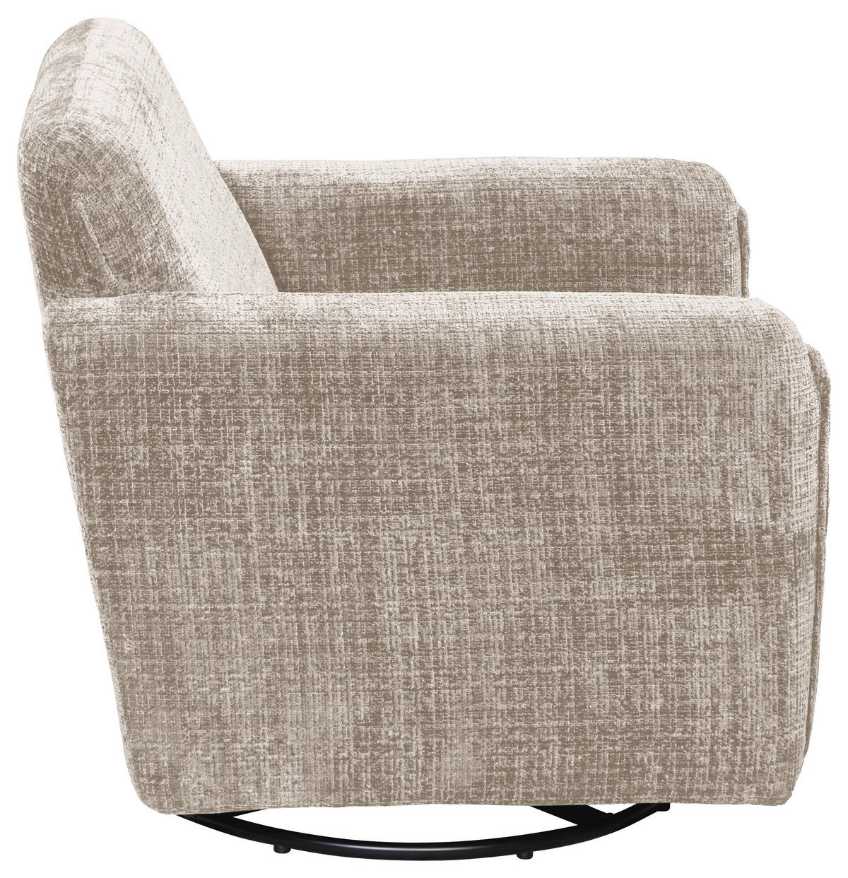 SESSEL in Chenille Taupe  - Taupe/Schwarz, Basics, Textil/Metall (76/78/81cm) - Livetastic