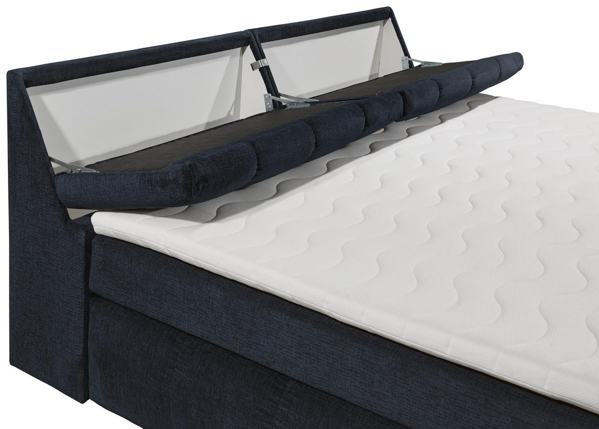BOXSPRINGBETT 240/200 cm  in Schwarz  - Schwarz, MODERN, Holzwerkstoff/Kunststoff (240/200cm) - MID.YOU