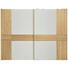 SCHWEBETÜRENSCHRANK in massiv Eiche Weiß, Eichefarben - Eichefarben/Weiß, Design, Glas/Holz (299,2/231,0/70,8cm) - Valdera SCHWEBETÜRENSCHRANK in massiv Eiche Weiß, Eichefarben - Eichefarben/Weiß, Design, Glas/Holz (299,2/231,0/70,8cm) - Valdera