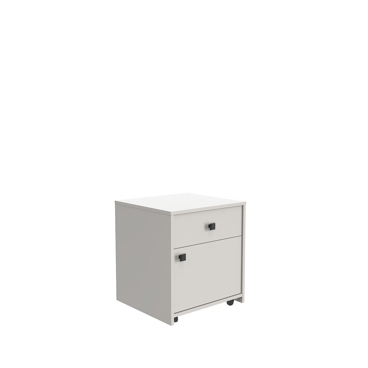 ROLLCONTAINER Kaschmir  - Kaschmir/Schwarz, MODERN, Holzwerkstoff/Kunststoff (48/53/45,3cm) - Milino