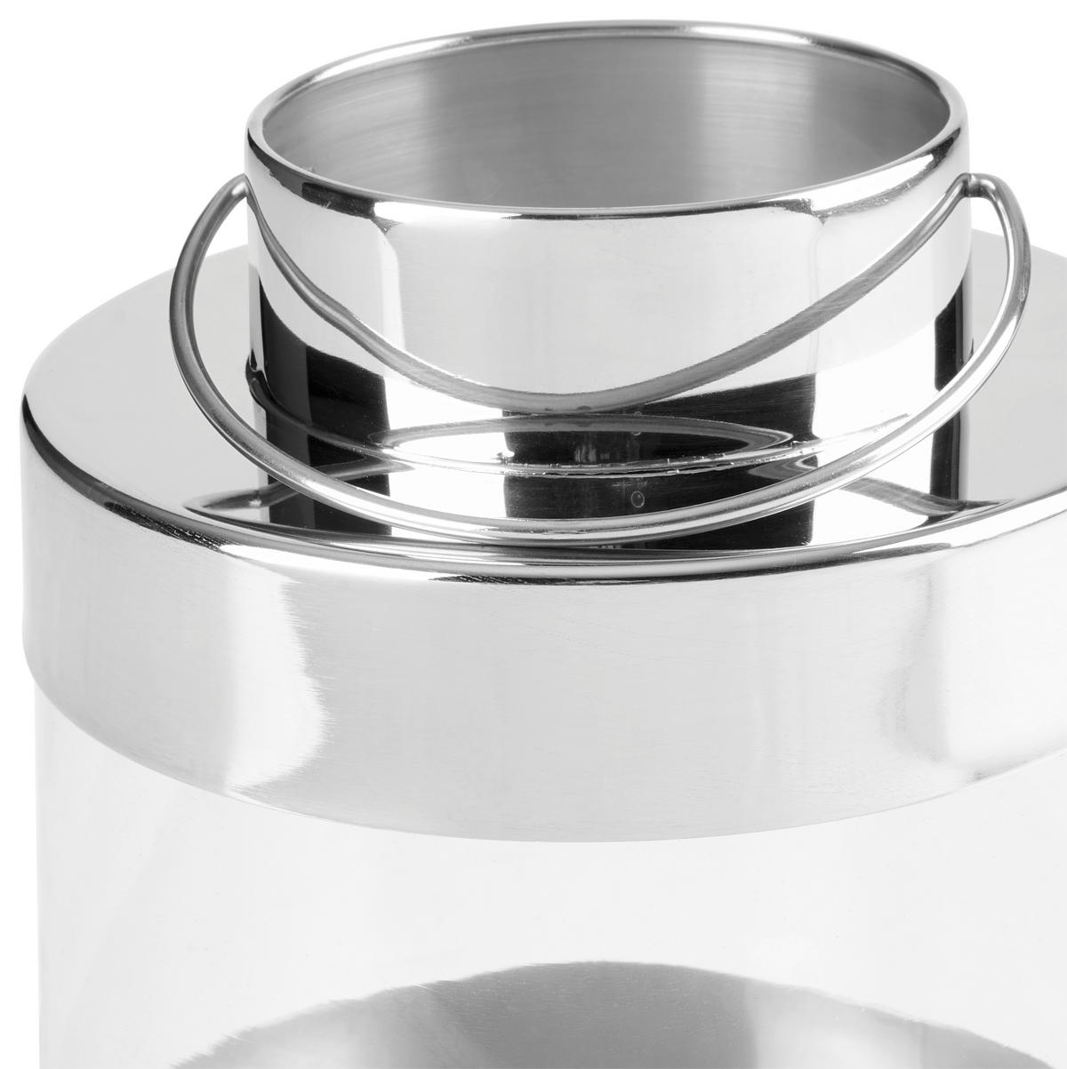 LÁMPÁS - nikkel, Design, Üveg/fém (15/22cm) - Ambia Home