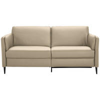3-SITZER-SOFA Echtleder Grau  - Schwarz/Grau, Design, Leder/Metall (190/84/99cm) - Dieter Knoll