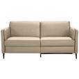 3-SITZER-SOFA Latina in Echtleder Grau   - Schwarz/Grau, Design, Leder/Metall (190/84/99cm) - Dieter Knoll