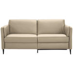 3-SITZER-SOFA Latina in Echtleder Grau   - Schwarz/Grau, Design, Leder/Metall (190/84/99cm) - Dieter Knoll