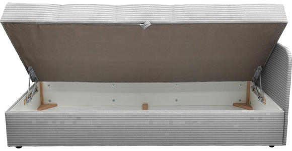 LIEGE  in Cord Hellgrau  - Hellgrau/Schwarz, Basics, Kunststoff/Textil (205/90/95cm) - Xora