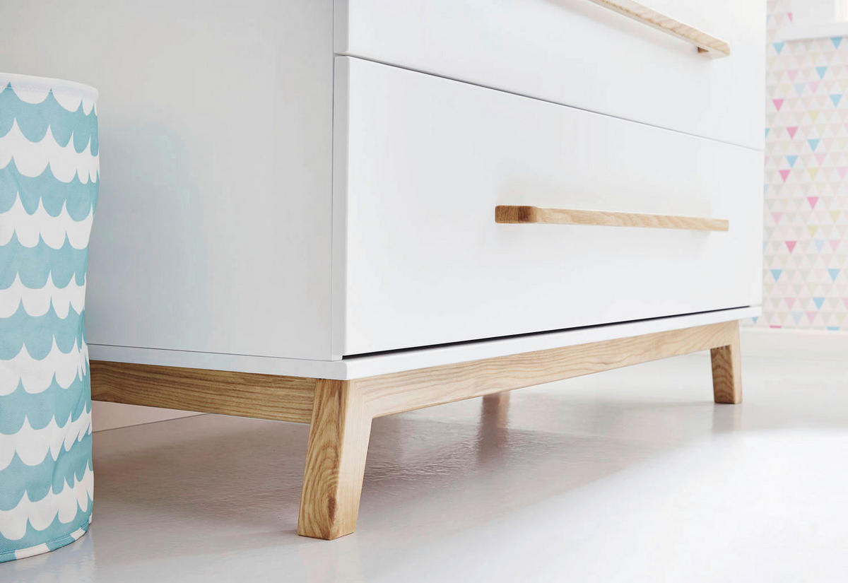 BABYZIMMER PINOLINO RIVA  - Eschefarben/Weiß, Design, Holzwerkstoff - Pinolino