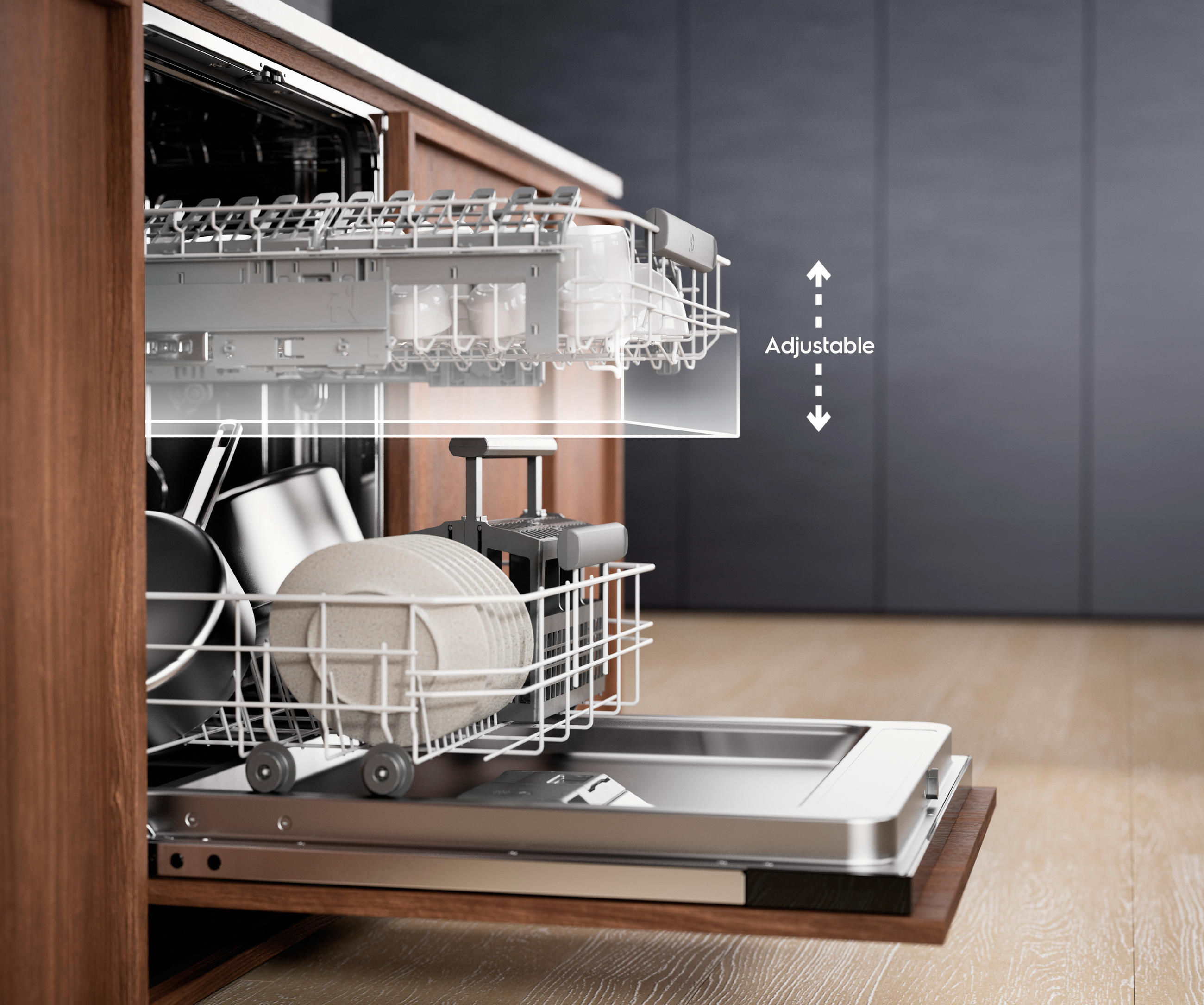 GESCHIRRSPÜLER KEAD7215L  - Edelstahlfarben/Weiß, Basics, Metall (59,6/81,8/55,0cm) - Electrolux