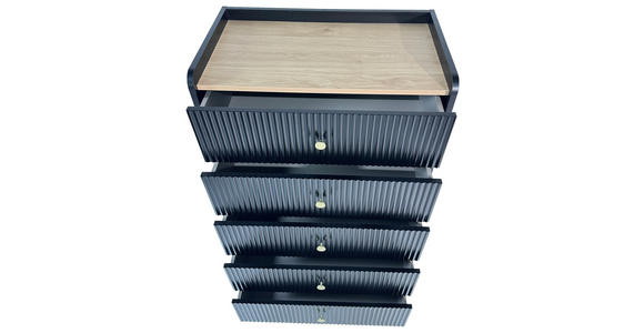 KOMMODE SNOW  in 70/121,6/40 cm  - Eichefarben/Goldfarben, Design, Holzwerkstoff/Metall (70/121,6/40cm) - Xora