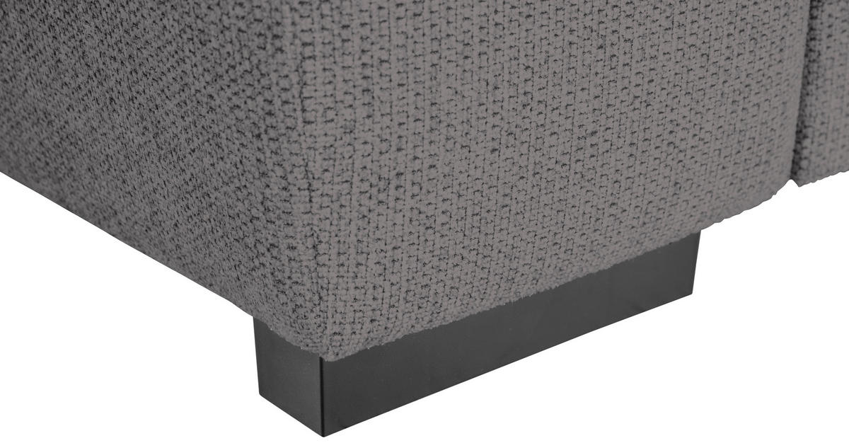 ECKSOFA in Struktur Anthrazit  - Anthrazit/Schwarz, Design, Kunststoff/Textil (205/284cm) - MID.YOU