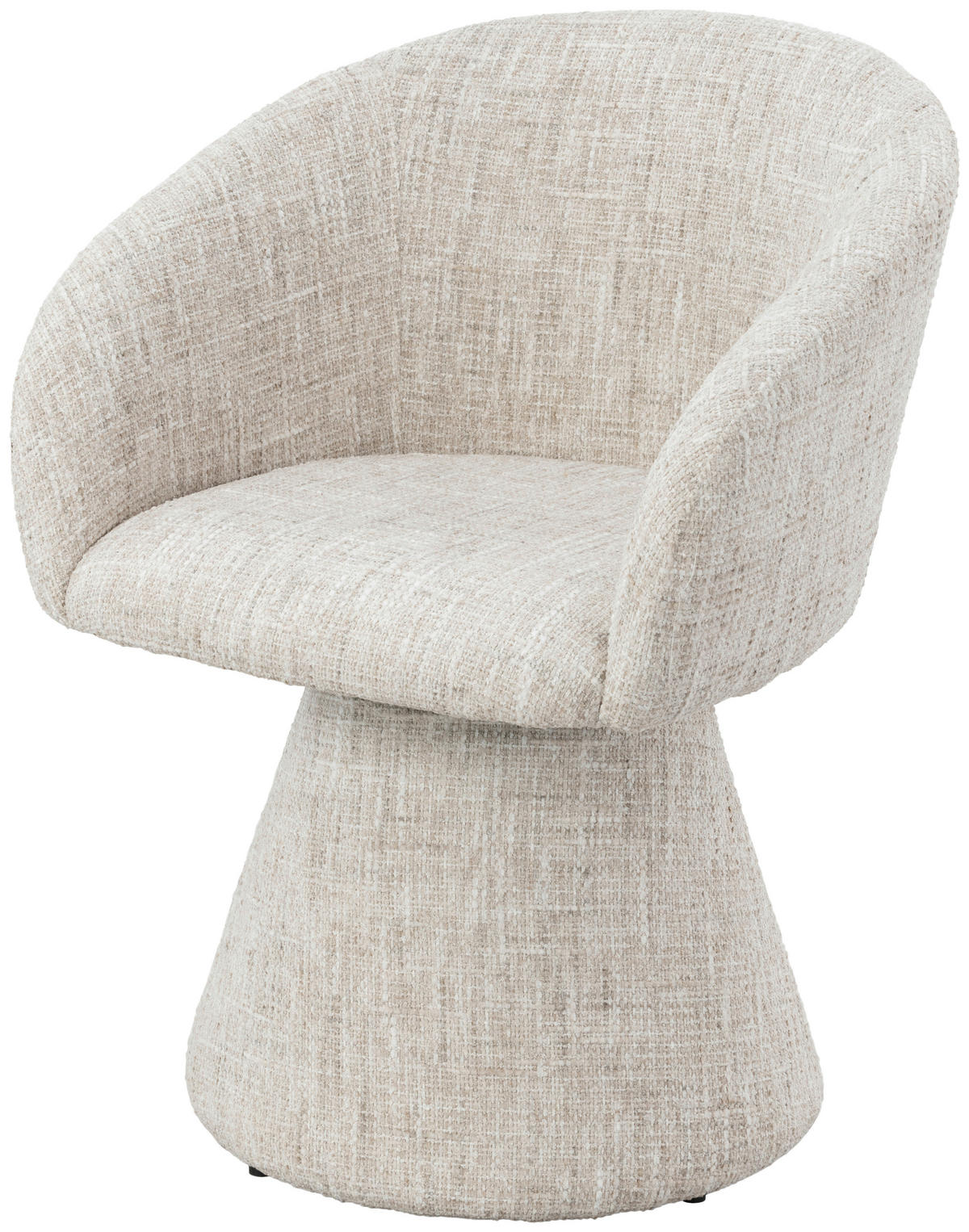 ARMLEHNSTUHL  Sitzfläche 360° drehbar, inklusive Armlehnen Webstoff  Beige  - Beige, Design, Textil/Metall (59,5/80/60cm) - Milino