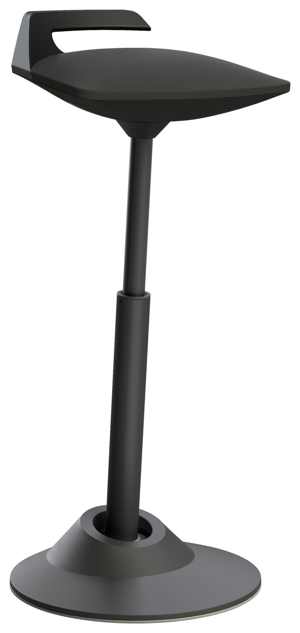 BÜROHOCKER   Schwarz  - Schwarz, Basics, Textil/Metall (38/60-93/38cm) - Aeris