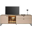 TV-ELEMENT 204/68/50 cm  - Eichefarben/Anthrazit, MODERN, Glas/Holzwerkstoff (204/68/50cm) - Carryhome