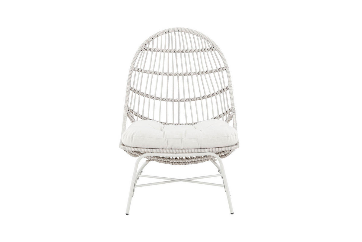 LOUNGEFÅTÖLJ  - beige, Modern, metall/textil (69/94/73cm) - Gardenson