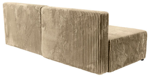 ECKSOFA Beige Cord  - Beige/Schwarz, MODERN, Holz/Textil (210/145cm) - Carryhome