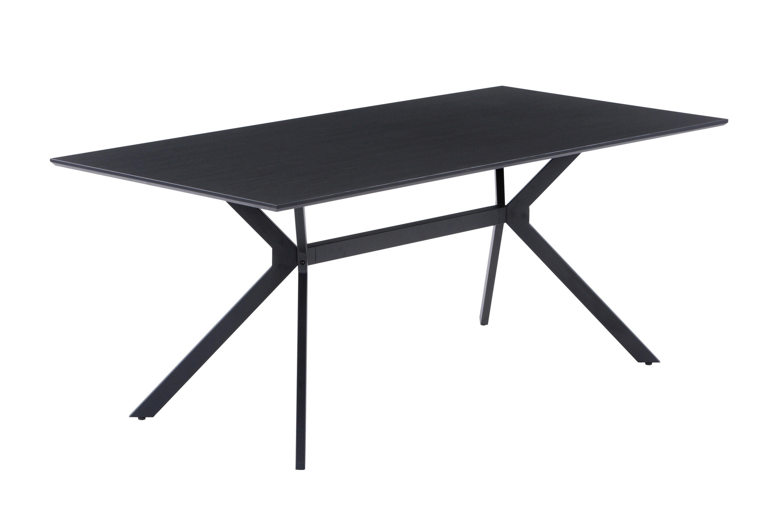 Livetastic Esstisch Schwarz, Dunkelgrau 90x75x180 cm