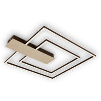 LED-TAKLAMPA  - brun/guldfärgad, Basics, metall/plast (57/48/4cm) - Briloner