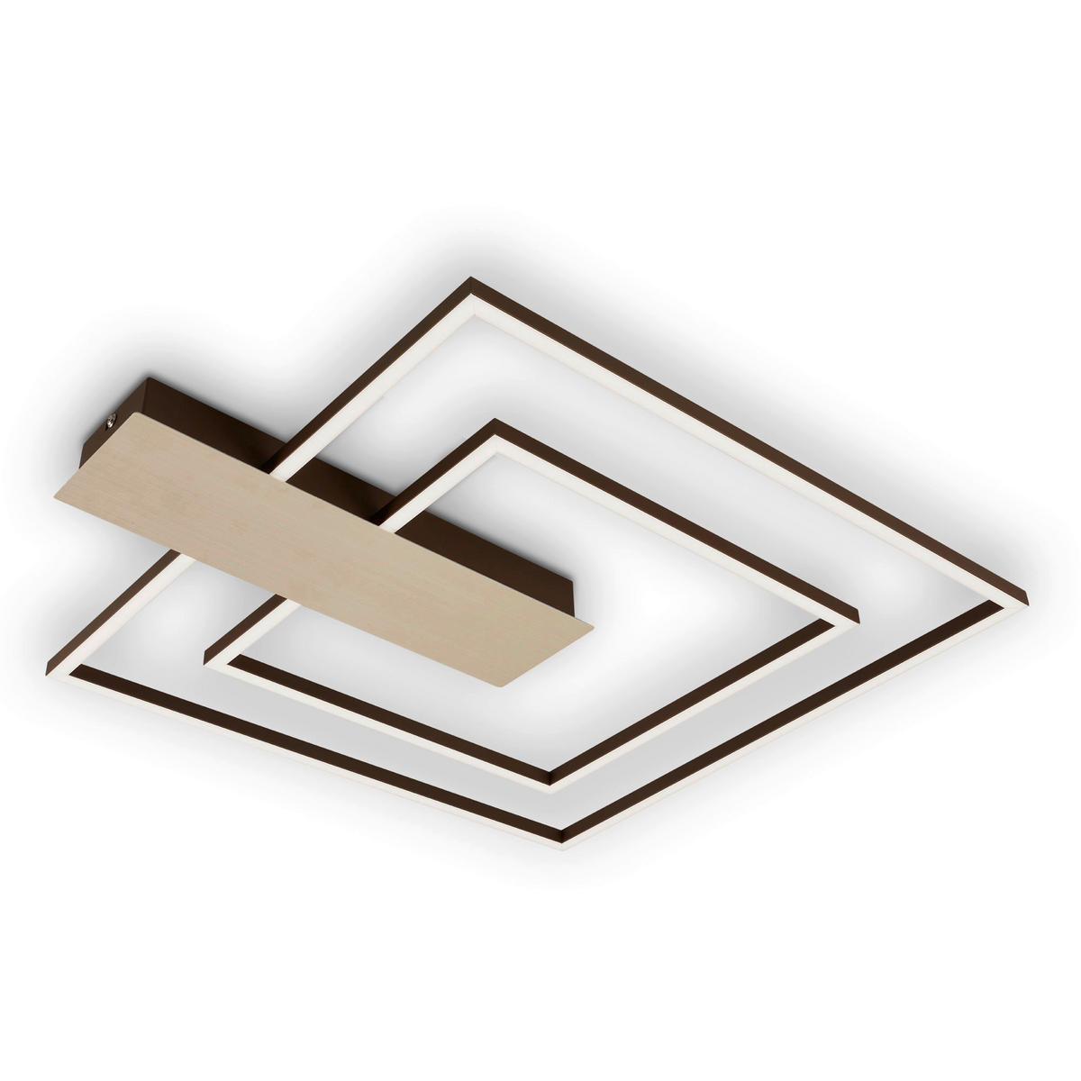 LED-TAKLAMPA  - brun/guldfärgad, Basics, metall/plast (57/48/4cm) - Briloner