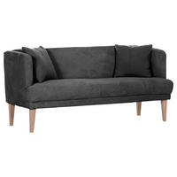 SITZBANK 170/83/70 cm Cord Anthrazit, Grau, Eichefarben Holz  - Eichefarben/Anthrazit, Design, Holz/Textil (170/83/70cm) - Landscape
