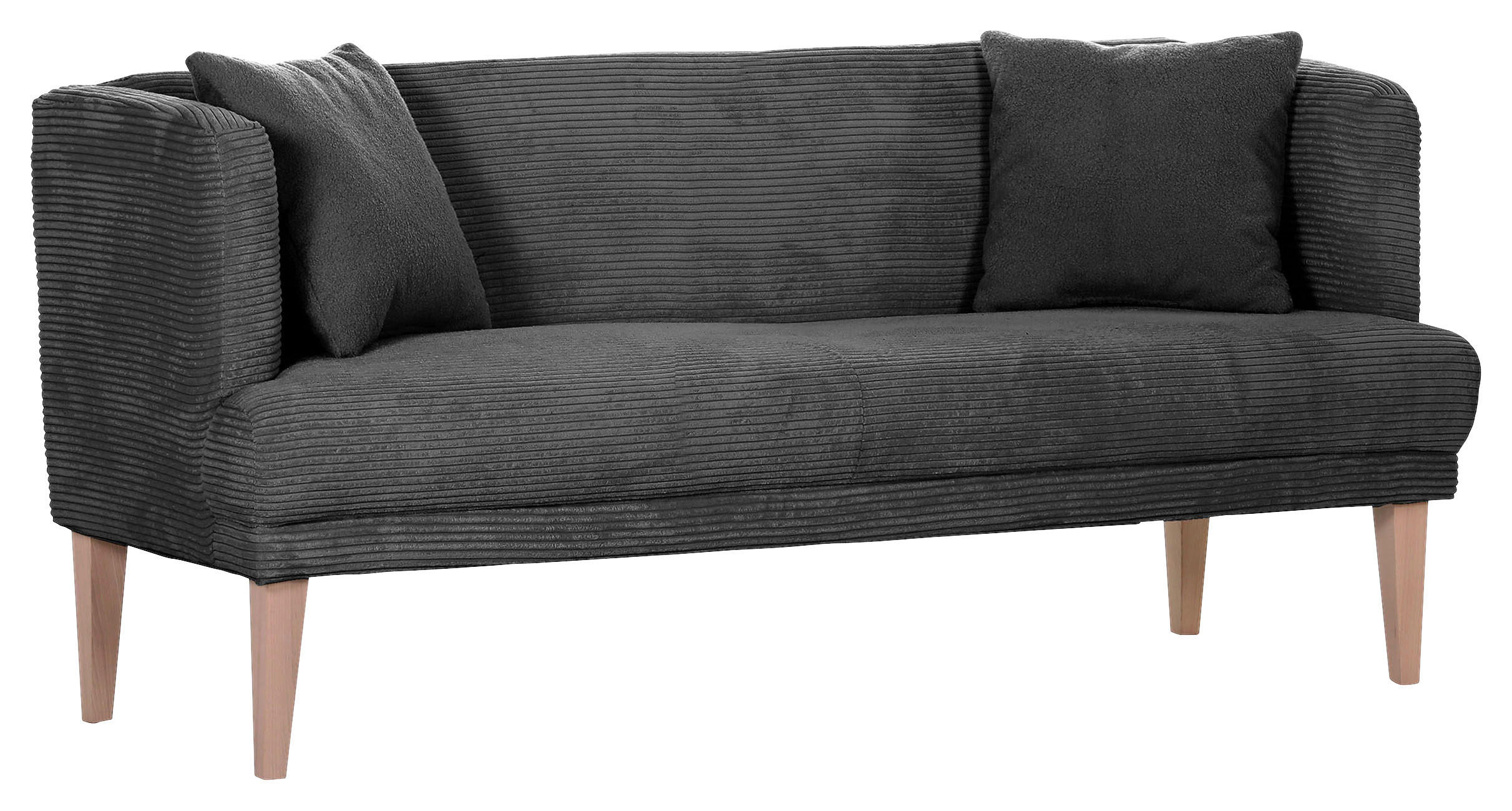 Landscape Sitzbank Anthrazit, Grau, Eiche 170x83x70 cm
