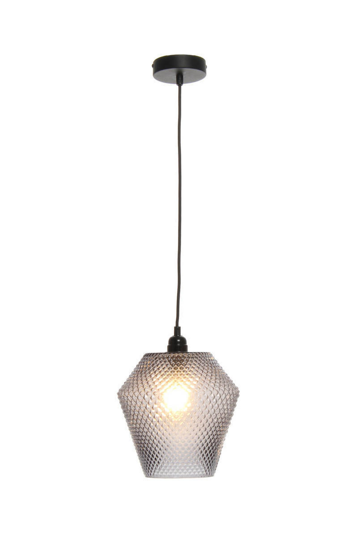ZÁVĚSNÉ SVÍTIDLO,  22/27/22 cm - šedá, Trend, sklo (22/27/22cm) - P & B