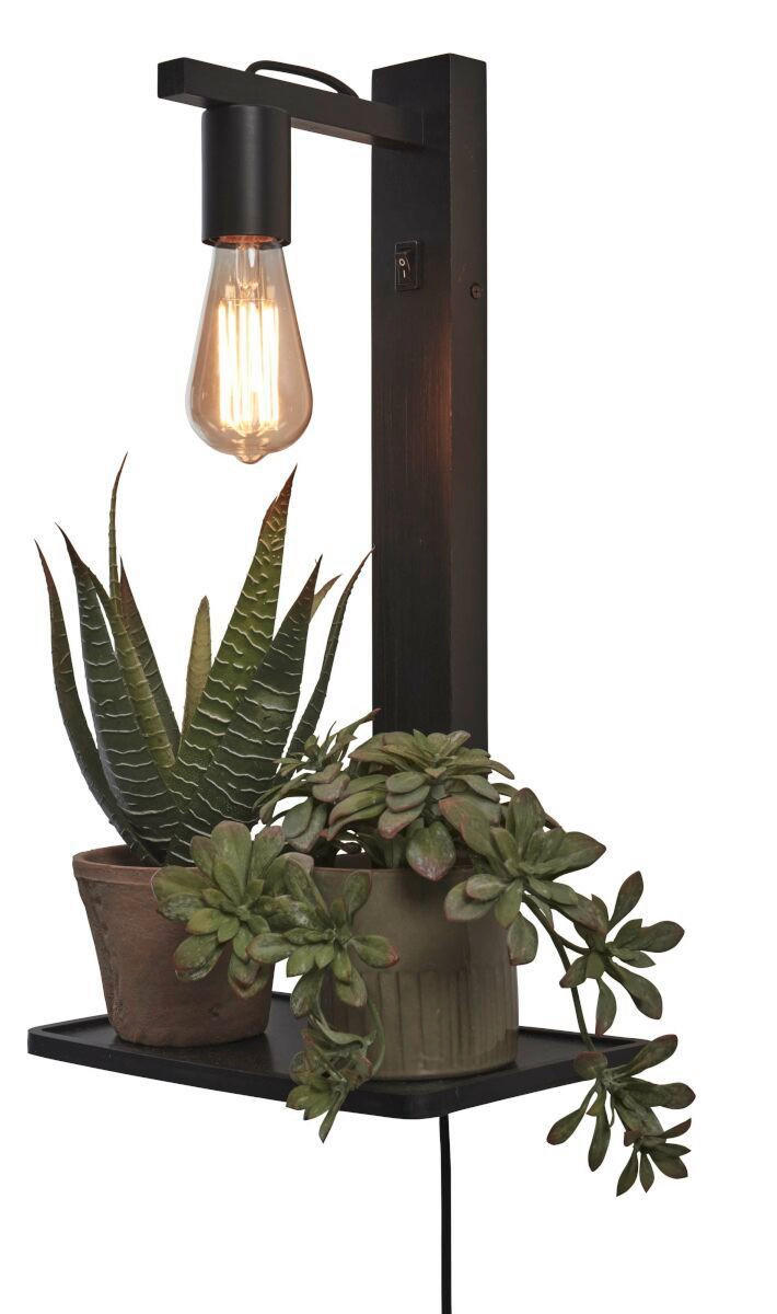 WANDLEUCHTE GOOD&MOJO  30/18/52 cm   - Schwarz, Trend (30/18/52cm) - Good & Mojo