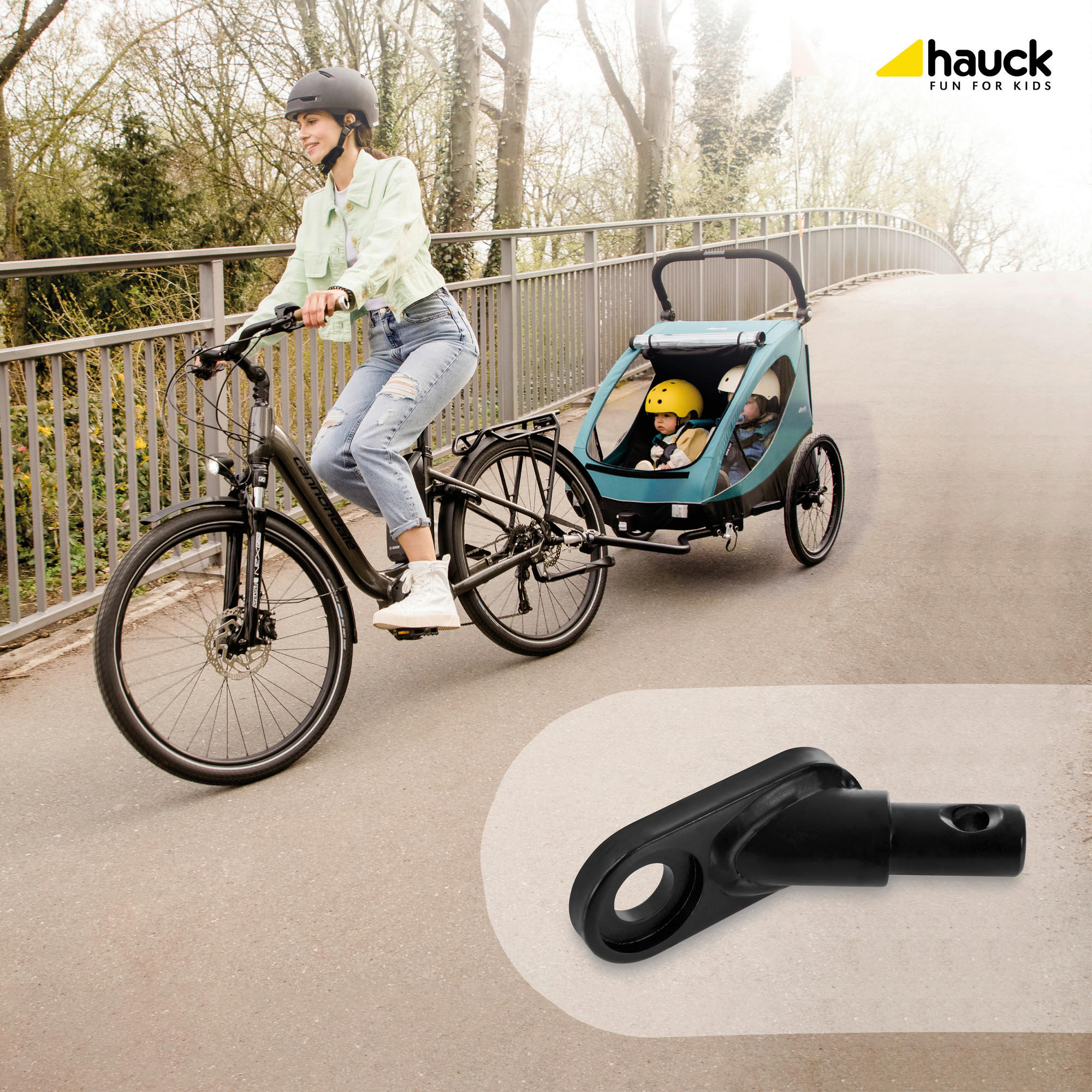 FAHRRADANHÄNGER-KUPPLUNG   BIKE TRAILER HITCH  - Schwarz, Basics, Metall (2,8/0,0/8cm) - Hauck