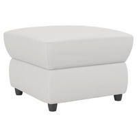 HOCKER Lederlook Weiß  - Schwarz/Weiß, KONVENTIONELL, Kunststoff/Textil (68/45/68cm) - Livetastic