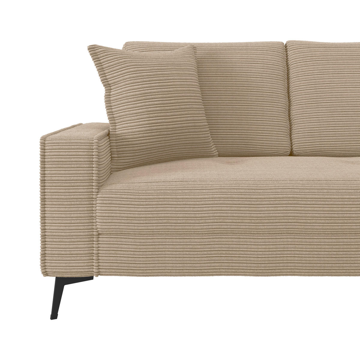 ECKSOFA Hellgrau, Beige  - Beige/Hellgrau, Trend, Textil (286/173cm) - P & B
