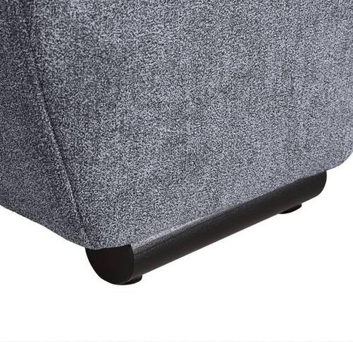 BIG SOFFA i flatväv mörkgrå  - mörkgrå/svart, Klassisk, trä/textil (280/67/120cm) - MID.YOU