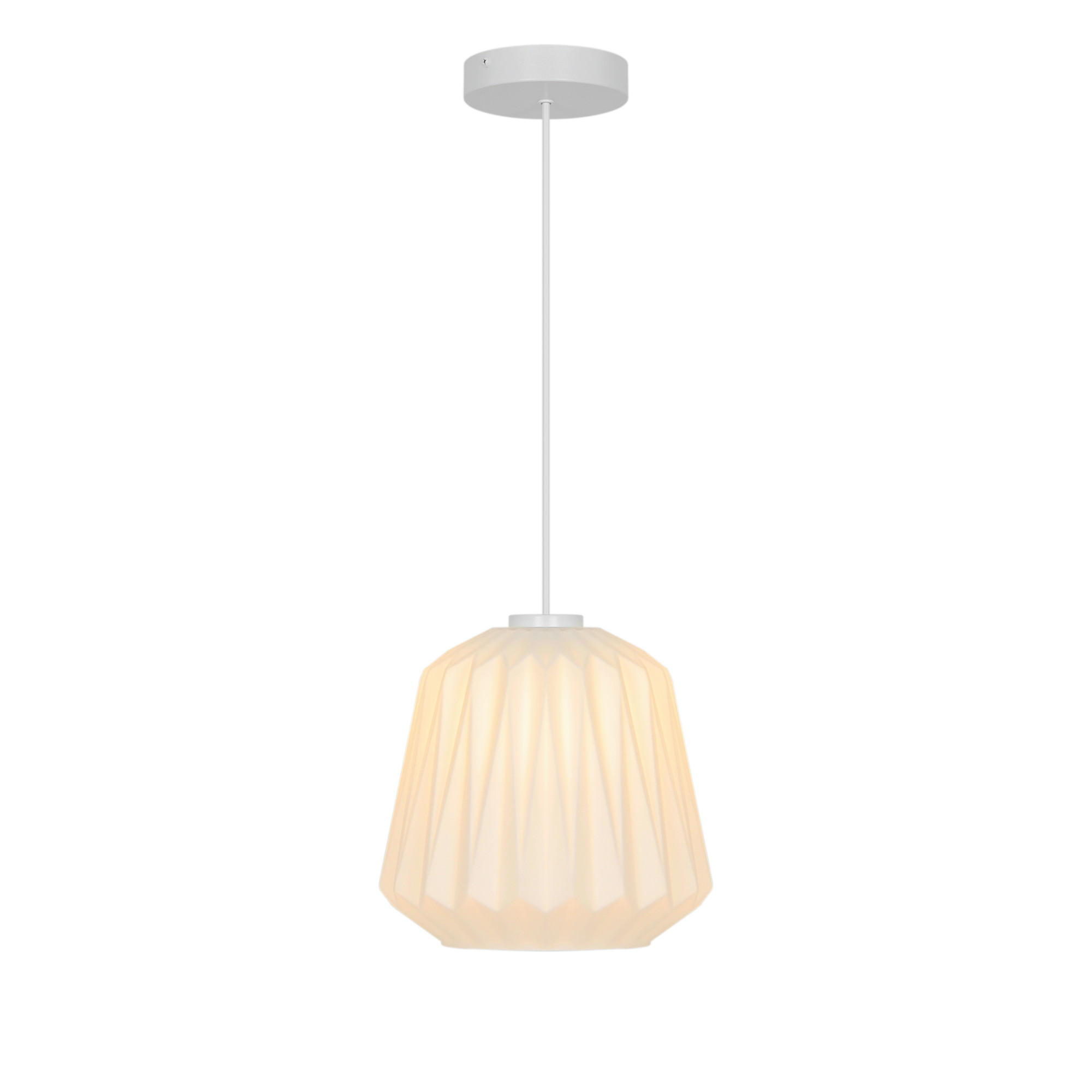 HÄNGELEUCHTE Elbie 24/24 cm  - Weiß, Design, Glas (24/24cm) - Nordlux