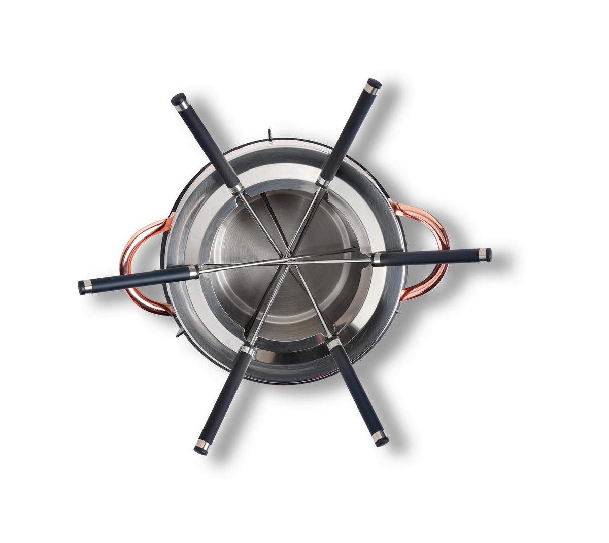FONDUESET  - Edelstahlfarben/Schwarz, Basics, Metall - Homeware Profession.