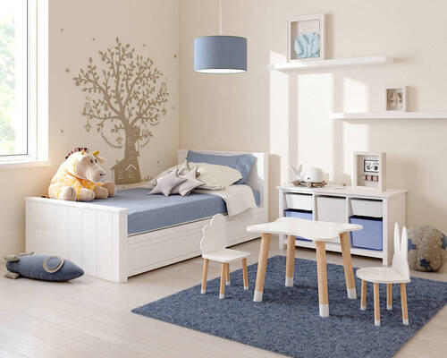 ZÁVESNÉ SVIETIDLO, E27/10 W,  - modrá, Basics, kov/textil (40/91cm)